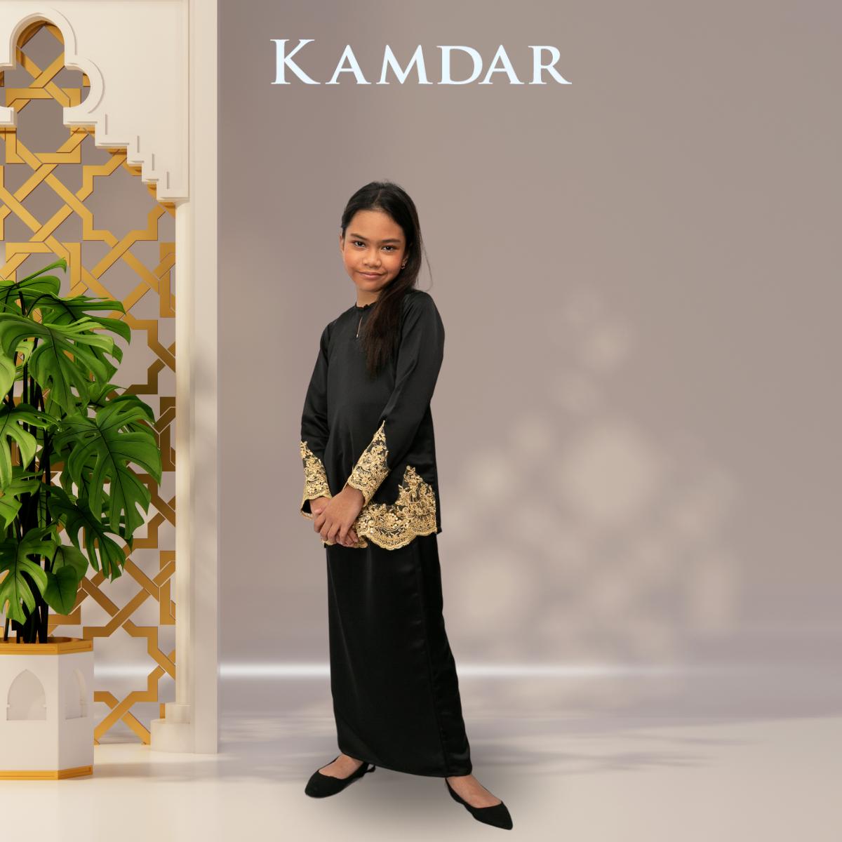 KAMDAR Fitri Moden Kedah Muslimah Baju Kurung Fabric Elmeno with Lace stylish Raya 2024 Perempuan Baju Kurung Modern Terbaru 2024 Style Murah Aesthetic Elegant Kanak-kanak Perempuan