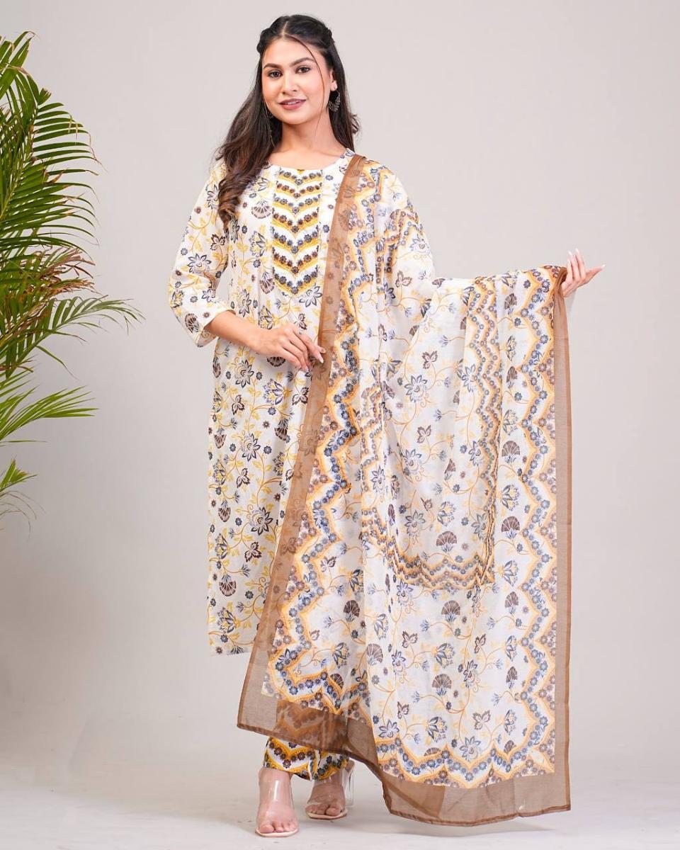 Jalpa Cotton Kurti Set with Dupatta