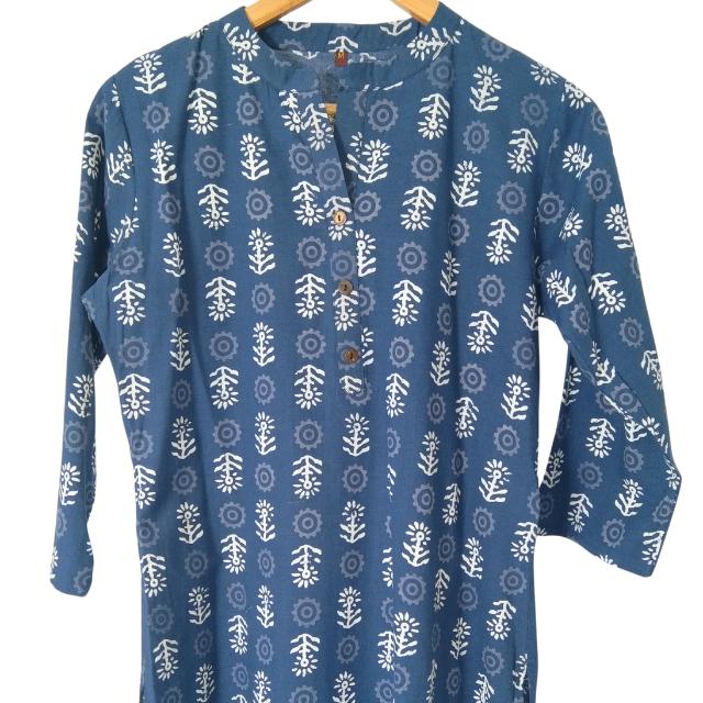 Utsav Cotton Abstract Kurti Top