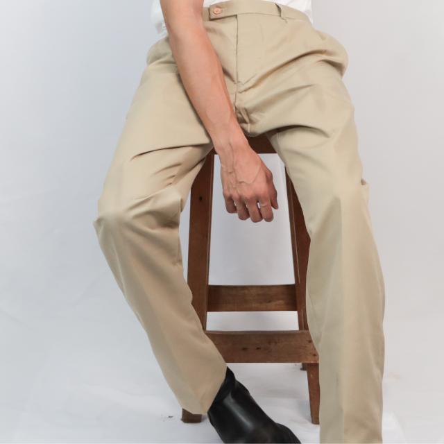 Men Regular Fit Slack in Brown