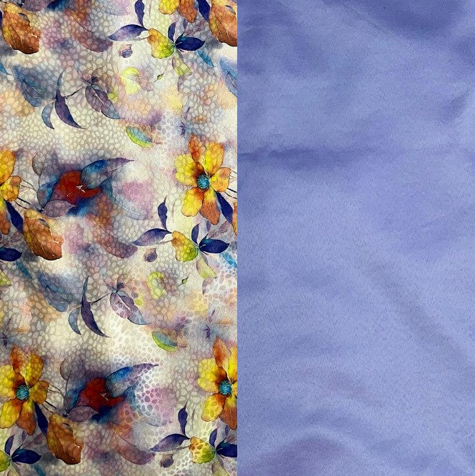 Amara Italian Digital Jacquard & Justin Plain Satin Combo Set