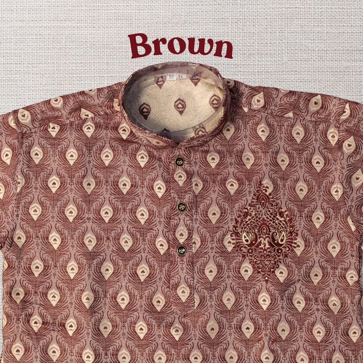 Surya Kids Short Kurta Mayur Print Butta