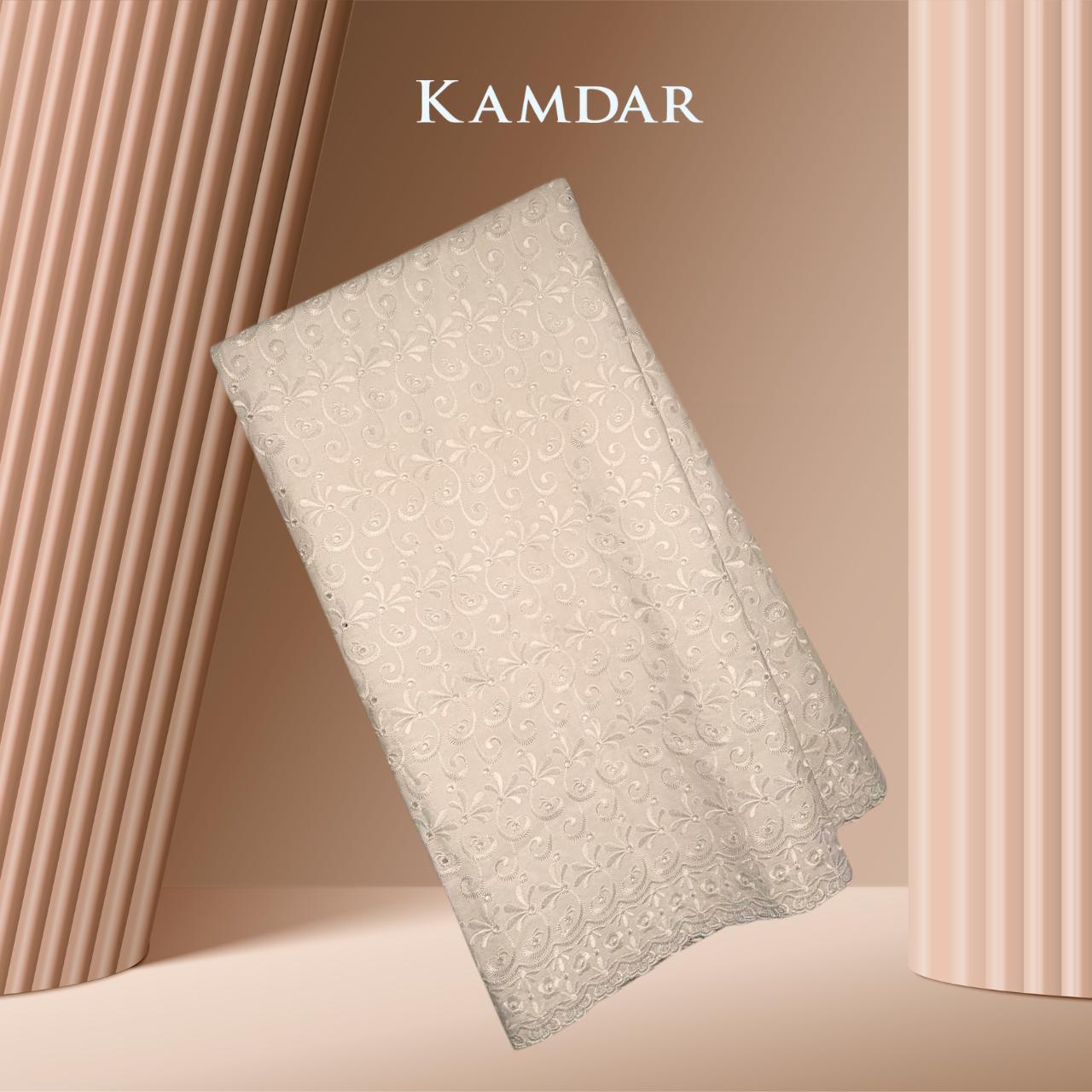 Ring Cut Border TC Embroidery Bidang 44'' Open Meter Cotton Cambric Chikan Moden Raya 2024 Kain PasangModen Terbaru 2024 Style Murah Estetika bergaya Raya Tema Raya Baju Kurung Terlaris Sof
