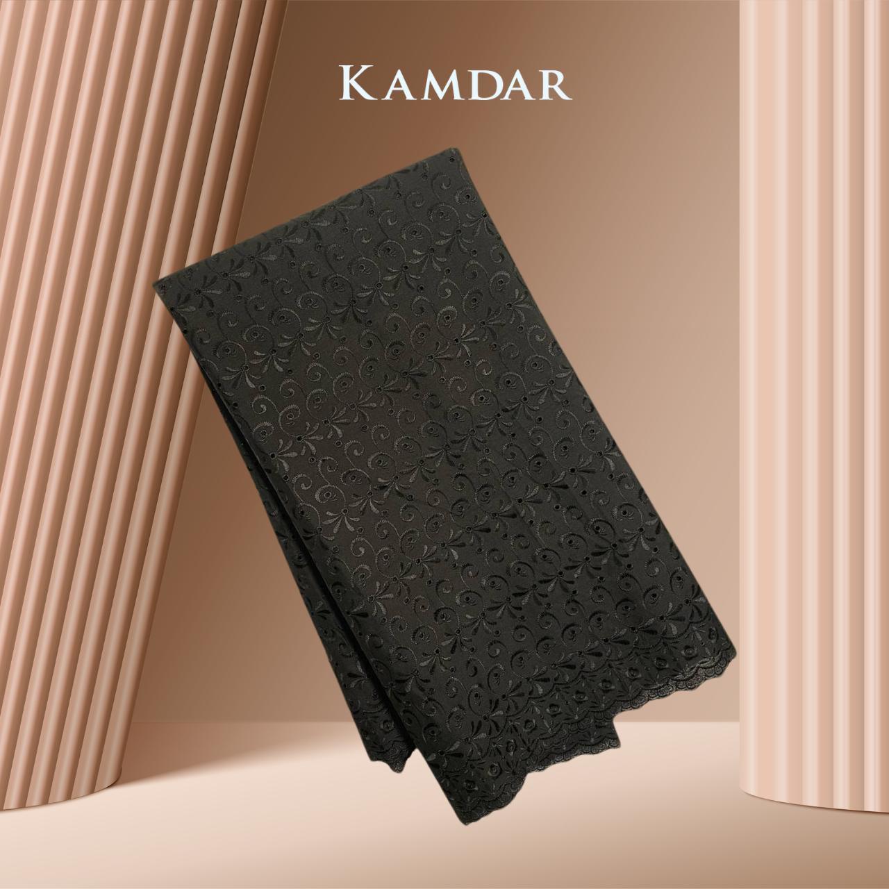 Ring Cut Border TC Embroidery Bidang 44'' Open Meter Cotton Cambric Chikan Moden Raya 2024 Kain PasangModen Terbaru 2024 Style Murah Estetika bergaya Raya Tema Raya Baju Kurung Terlaris Sof