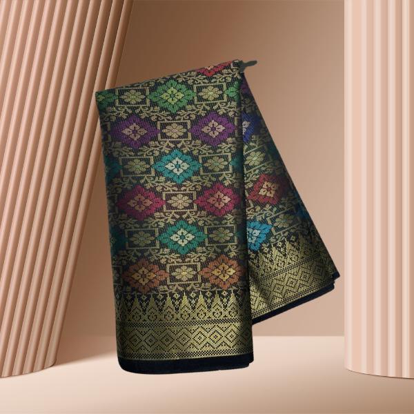 Pelangi Senja Metallic Songket 44'