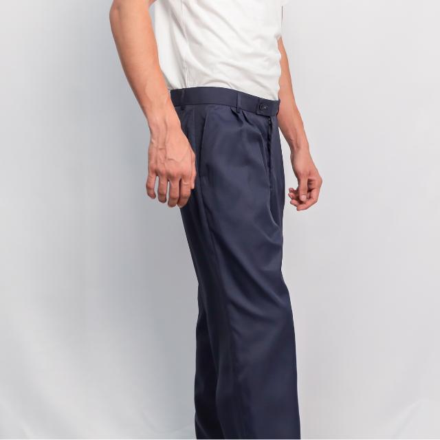 Men Regular Fit Slack in Navy