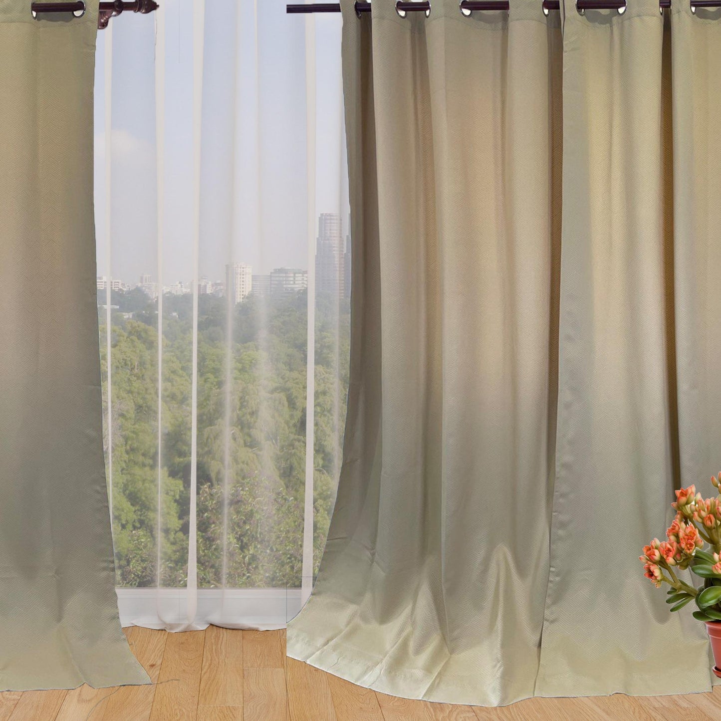 Ring Curtain Embossed Dimout