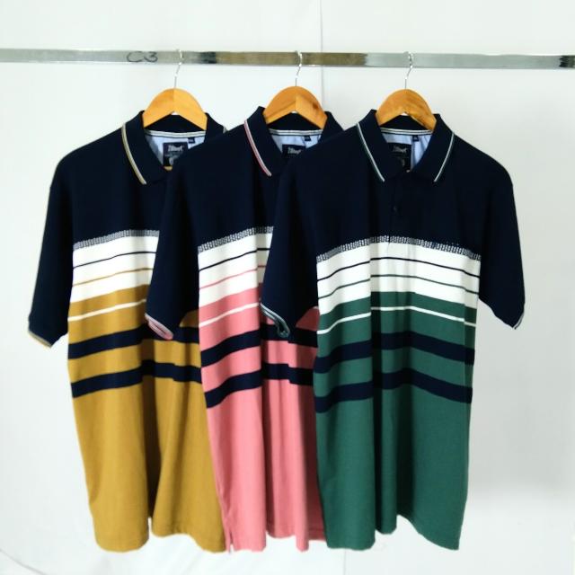 Men's Stripe Collar T-Shirt