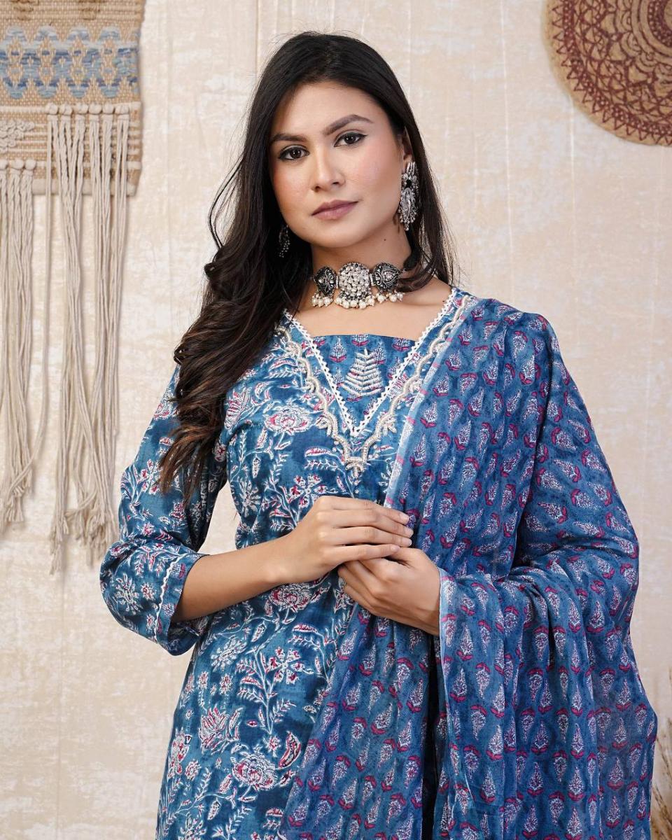 Naina Cotton Kurti Set with Dupatta
