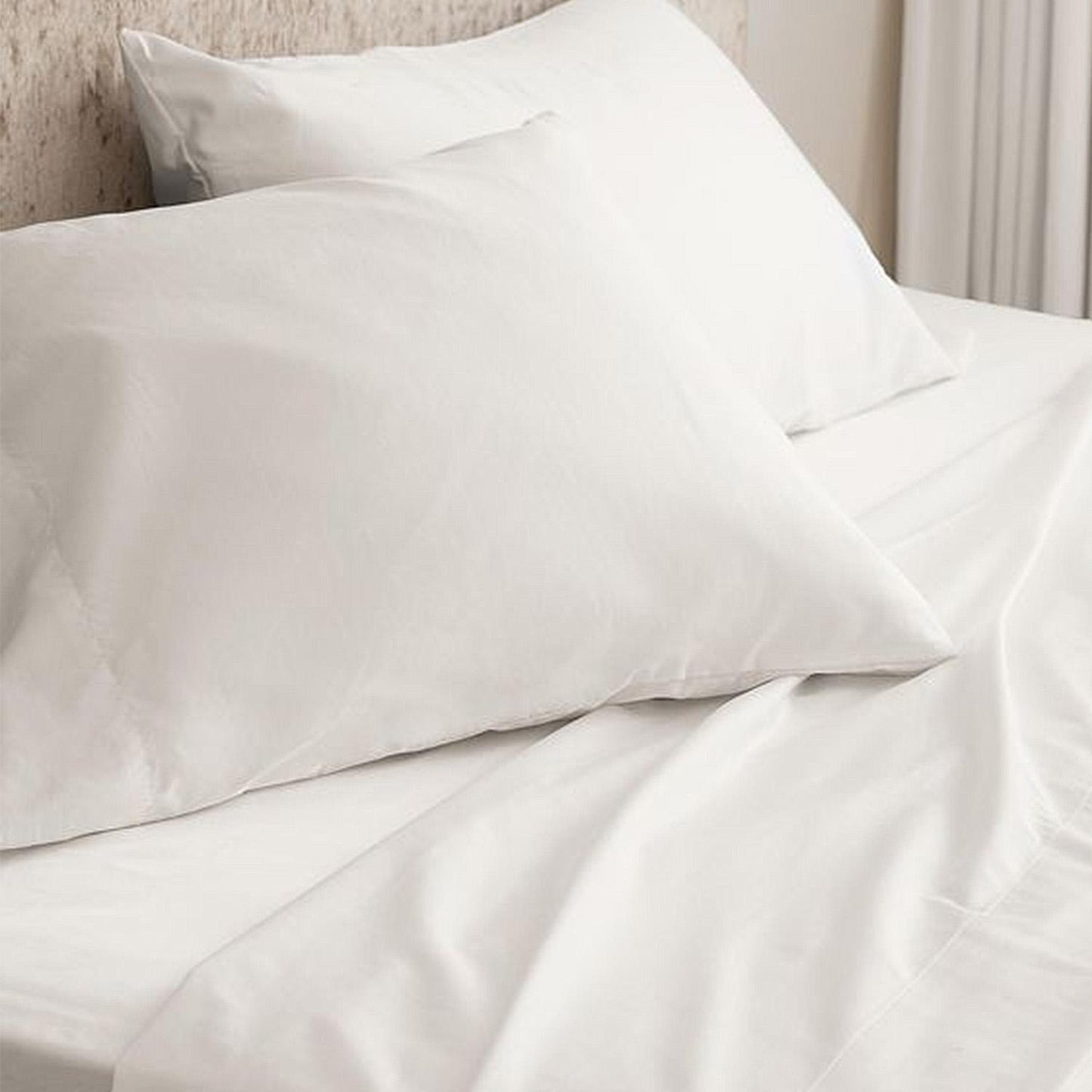 Bed Bundle Sets Plain Fitted (Queen, King, Super King) with Free Cushion Cover (Random Design)