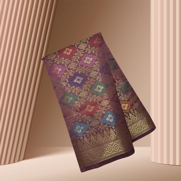 Pelangi Senja Metallic Songket 44'