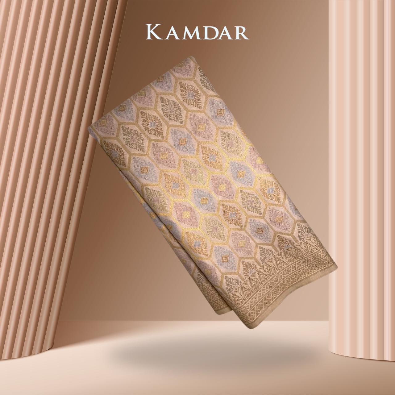 Honeycomb Metallic Songket 44"
