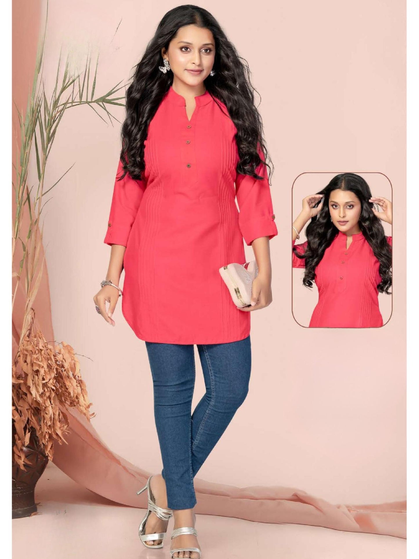 Krishana Heavy Rayon Print with Embroidery Kurti Top