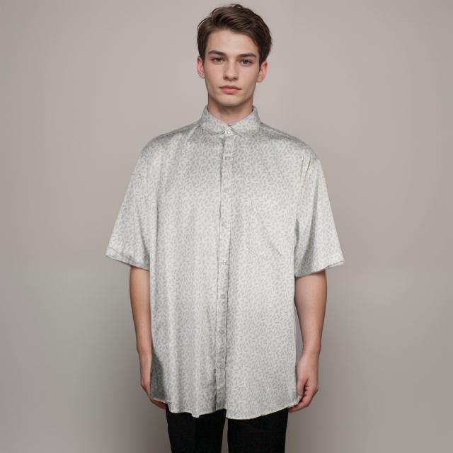 Men Short Sleeve Plain Shirt