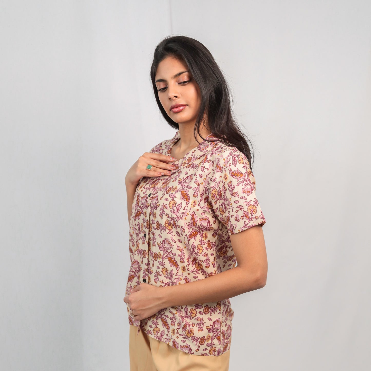 Blaus KAMDAR Readymade untuk Wanita (S - 3XL) Ketibaan Baru Lengan Pakaian Atasan Tradisional yang Cantik & Trendi
