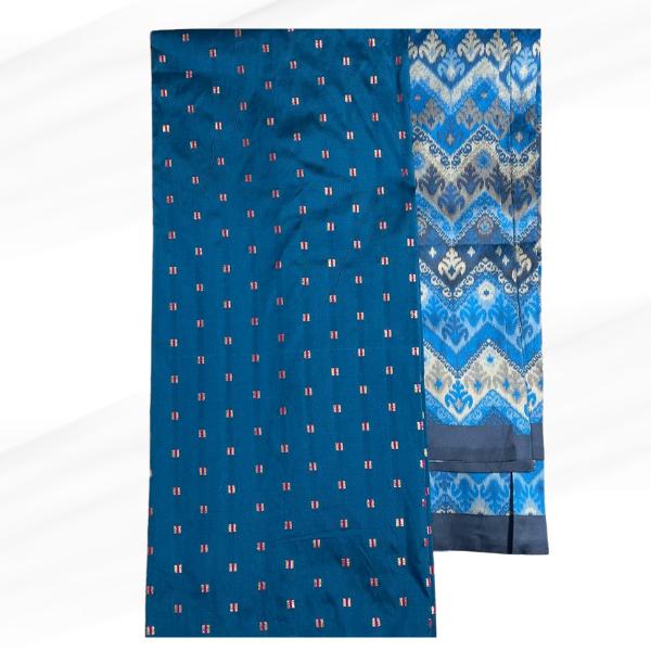 Tafetta Meena Butti and Ikkat Jacquard Combo Set