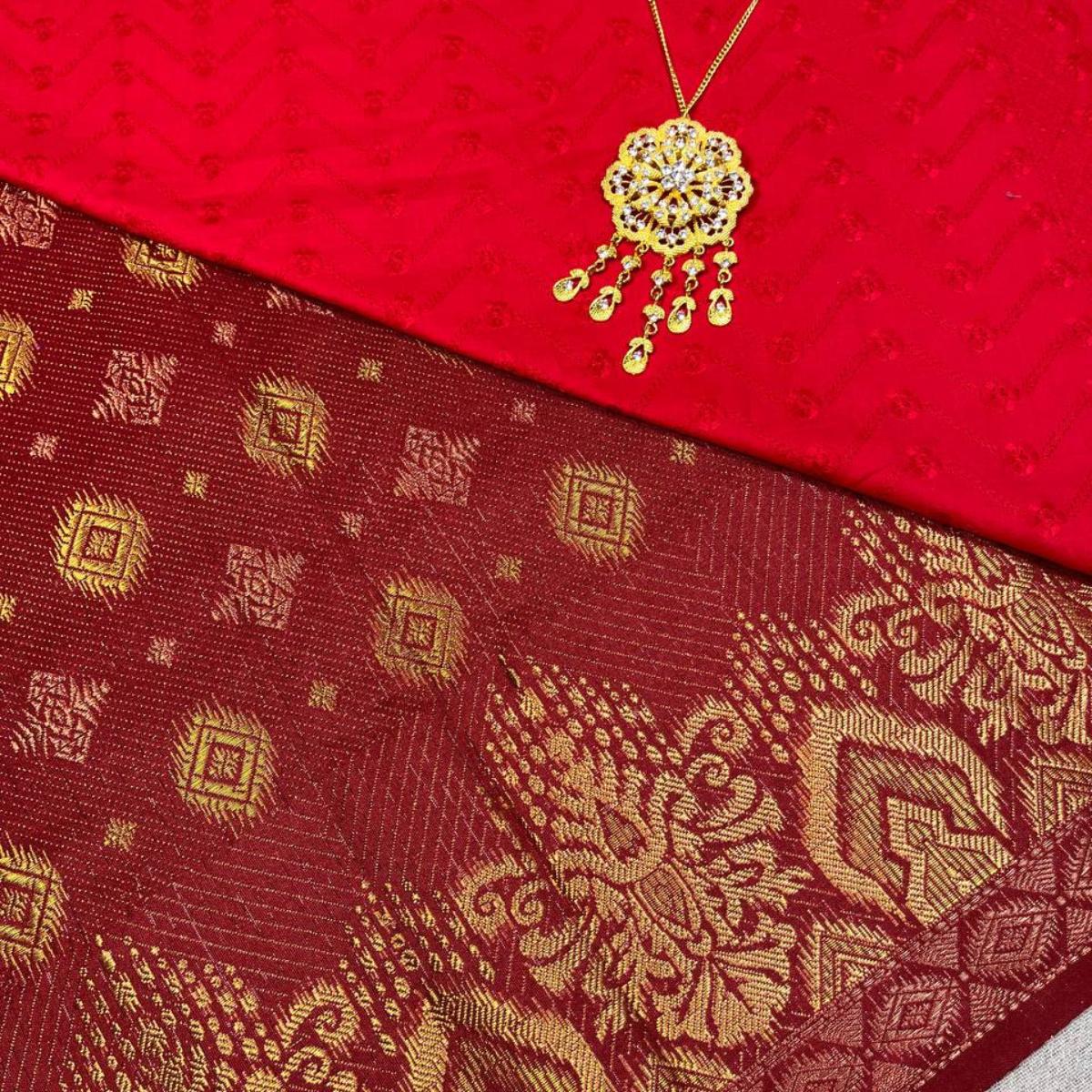 Big Border Songket and Mix Cotton Embroidery Combo Set