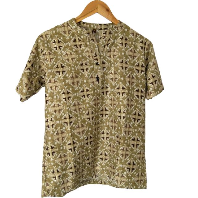 KAMDAR Printed Kurti/Top With Mandarin Collar 3 Button for Women (M-3XL) Plus Sizes Gaya Kasual Lengan Trendy & Selesa Kurti Murah