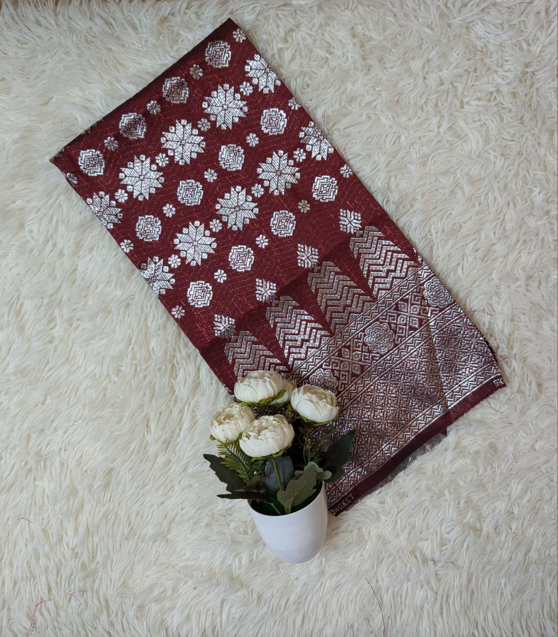 One Tone Metallic Songket 44"