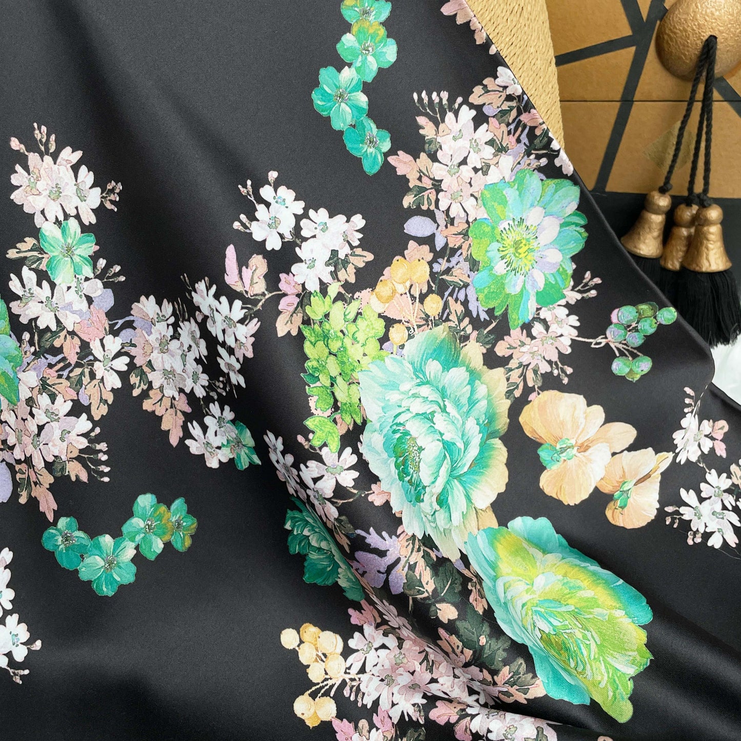 KAMDAR YOLANDA ITALIAN DIGITAL SATIN SERIES 2 READYSTOCK OPEN METER, Kain Satin, Kain batik viral murah, Kain Pasang Raya 2024, Kain Songket Raya 2024, Kain Printed