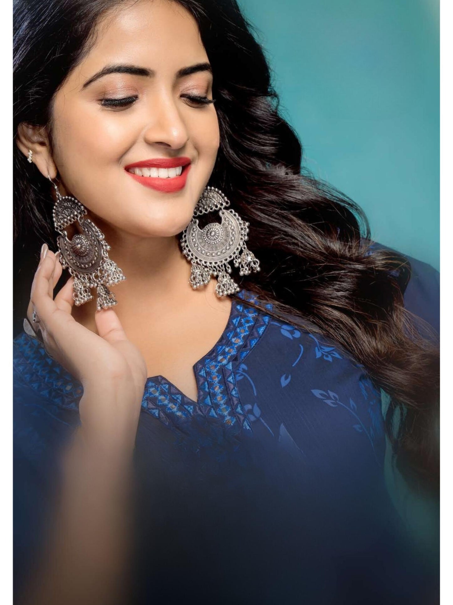 Tina Slub Print with Embroidery Kurti Top