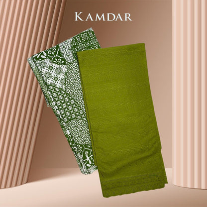 Sulaman Kapas Tulen 42"&amp; Cetakan Kapas Batik PC 44" Set Kombo 2M+2M &amp; Meter Terbuka 