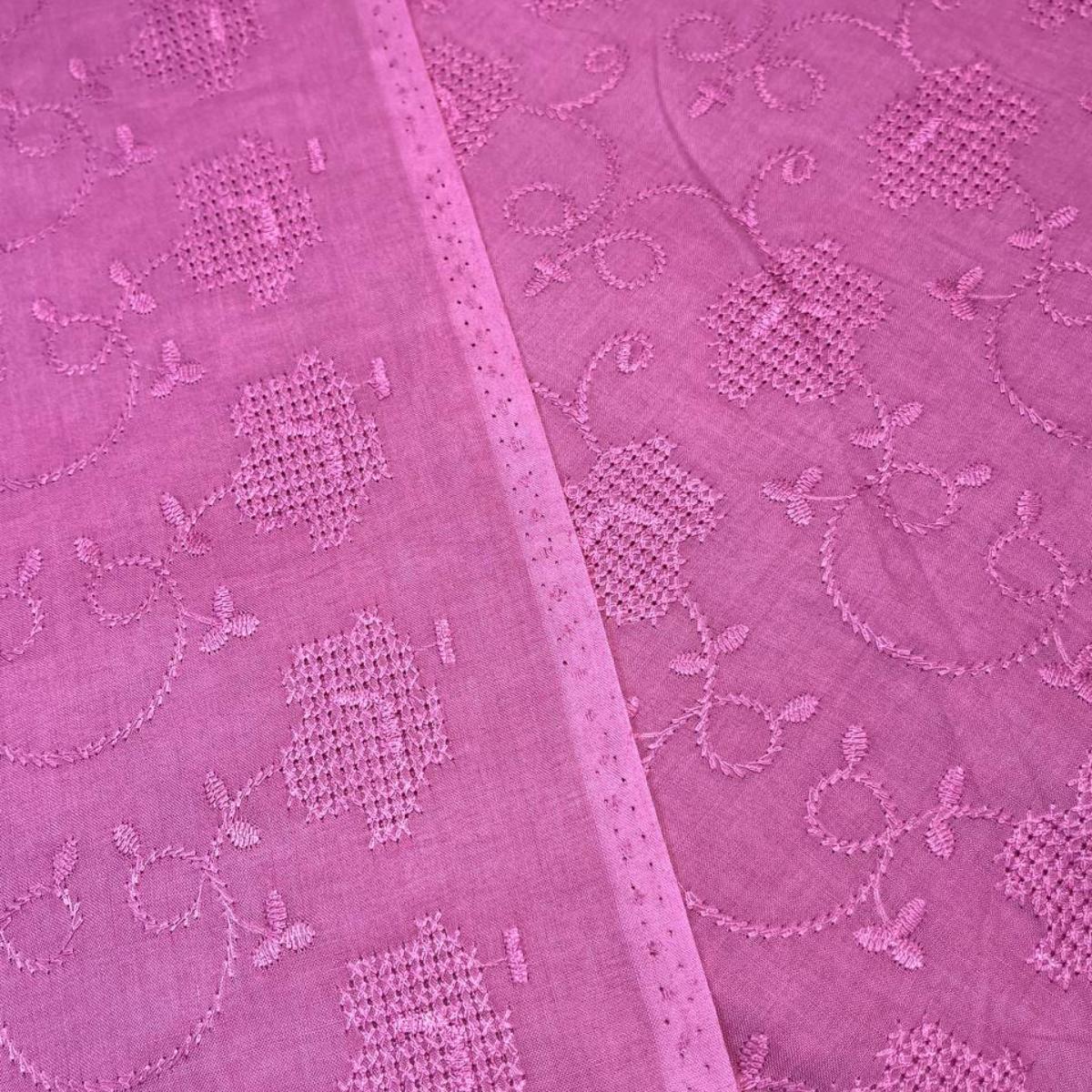 Pastel Border Songket with Mix Cotton Embroidery Combo Set
