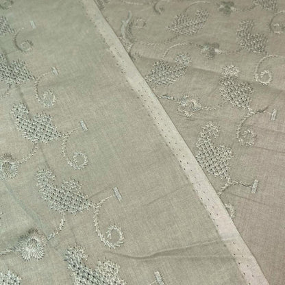 Pastel Border Songket with Mix Cotton Embroidery Combo Set