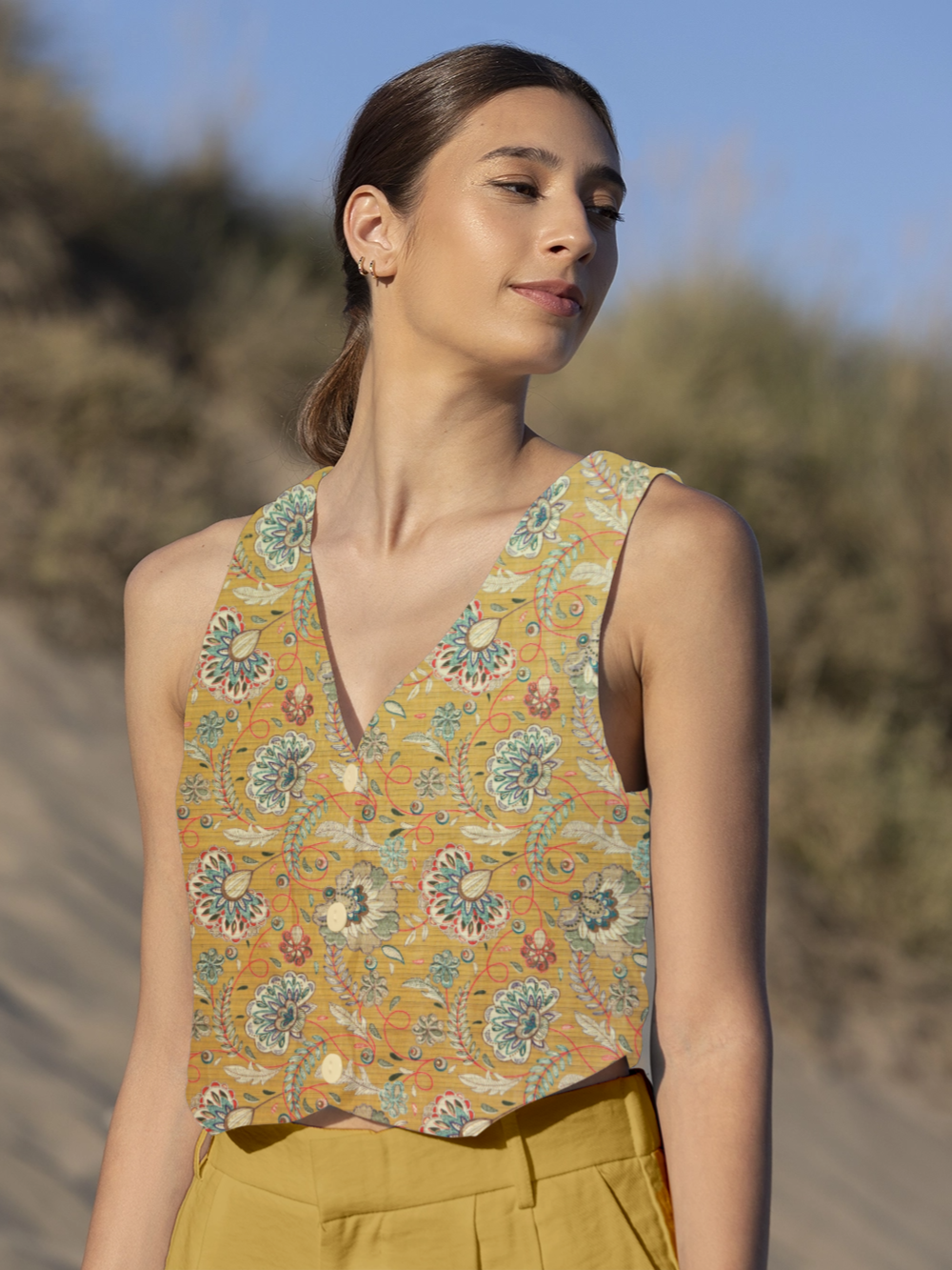 Sky Bird Vatican Twill Foil Prints 58"