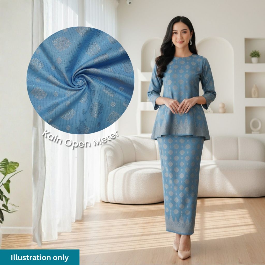 Kamdar Kencana Metallic Songket 44"