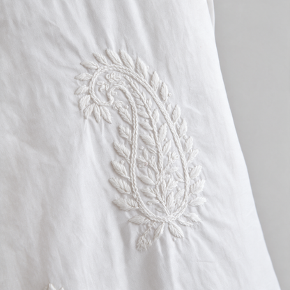 Women's Chikankari Embroidered Short Kurti - Embroidery