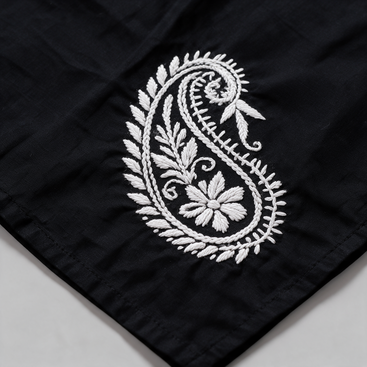 Women's Chikankari Embroidered Short Kurti - Embroidery