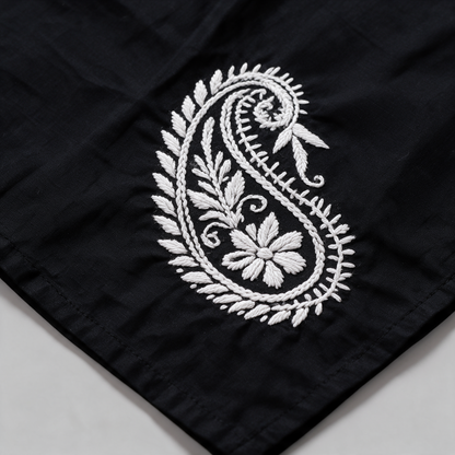 Women's Chikankari Embroidered Short Kurti - Embroidery