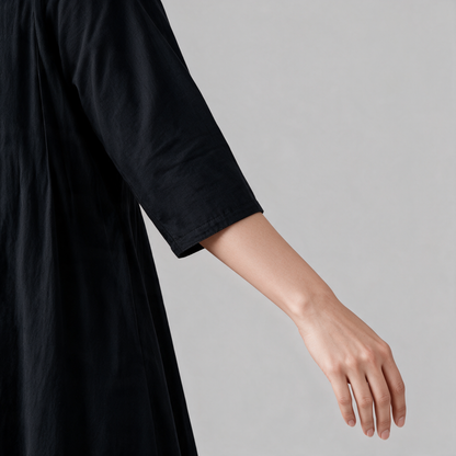 Women's Floral Embroidered Long Dress - Sleeve