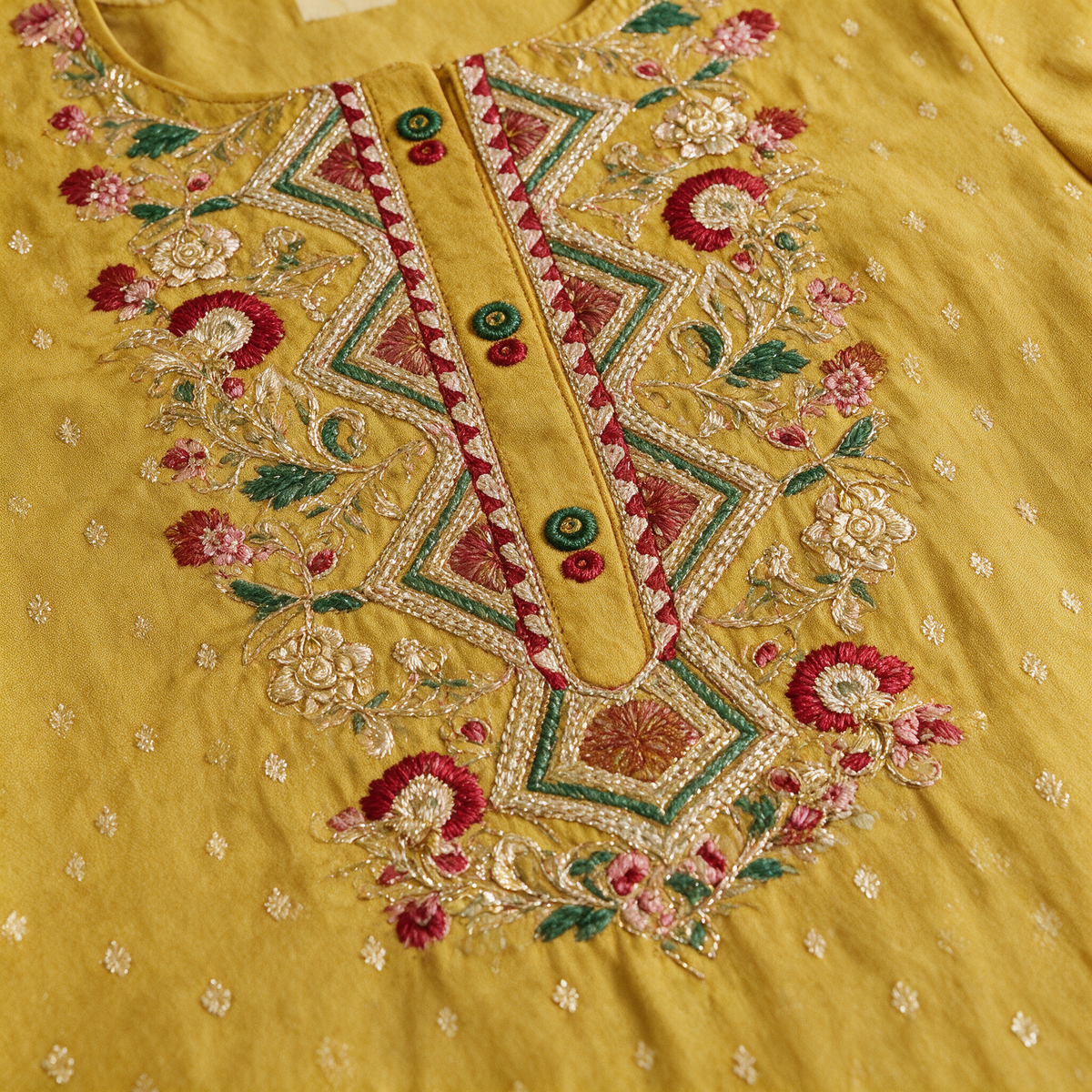 Women's Embroidered Kurta Set with Dupatta - Embroidery