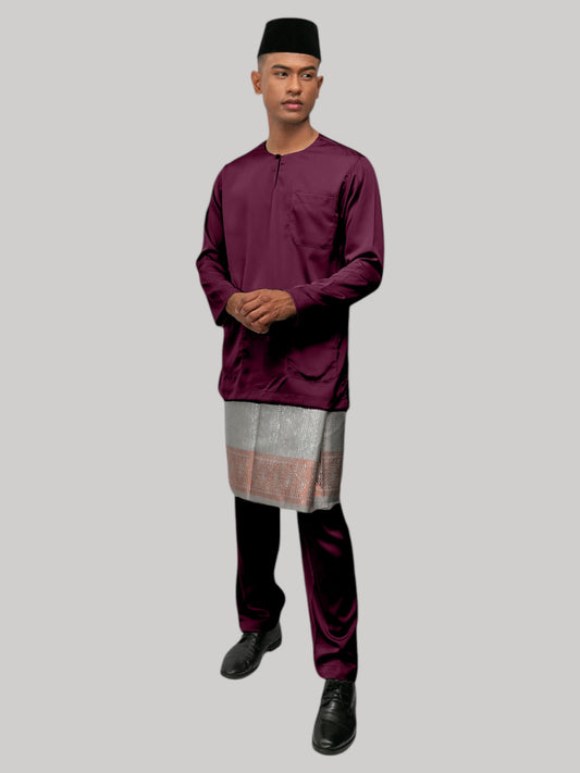 Aryan Teluk Belanga Fit - Biru Anggur Baju Melayu
