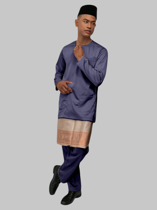 Arjuna Teluk Belanga Fit - Ungu Kelabu Baju Melayu