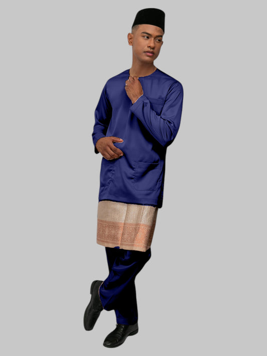 Arjuna Teluk Belanga Fit - Biru Tua Baju Melayu