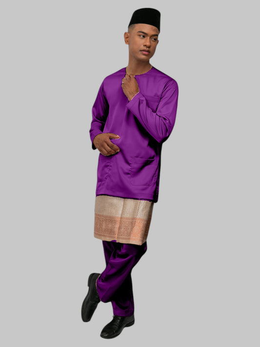 Arjuna Teluk Belanga Fit - Ungu Terung Baju Melayu