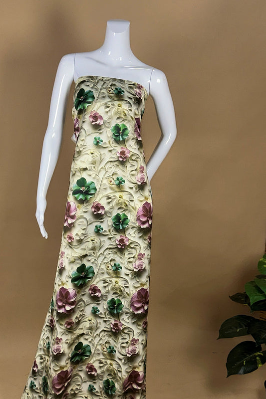 8D Daisy Digital Satin 44"