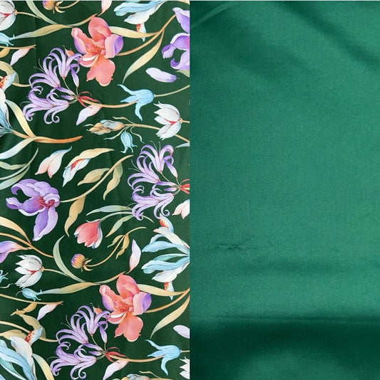 Isla Italian Digital Jacquard & Justin Plain Satin Combo Set
