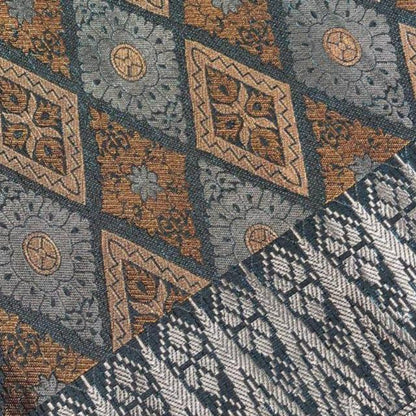 Songket Orange Diamond + Mix Cotton Embroidery Combo Set/Open Meter Contemporary Moden Raya Kain Pasang Moden Terbaru 2024 Style Murah Aesthetic Stylish Kain Sampin Pastel Bell