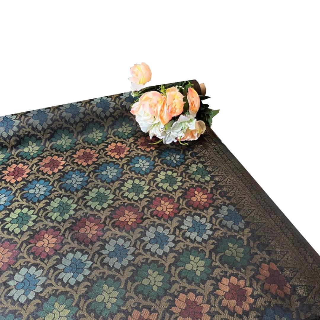 Floral Garden Metallic Songket 44"