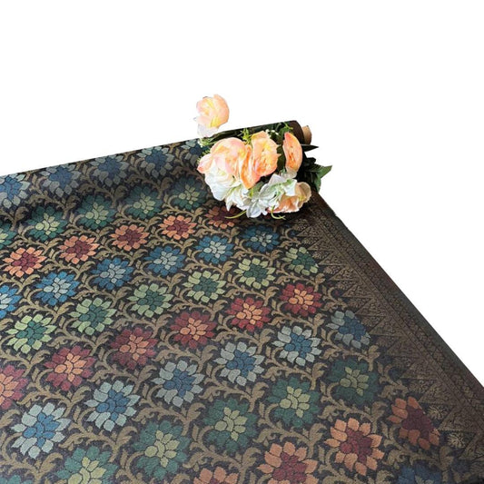 Floral Garden Metallic Songket 44"
