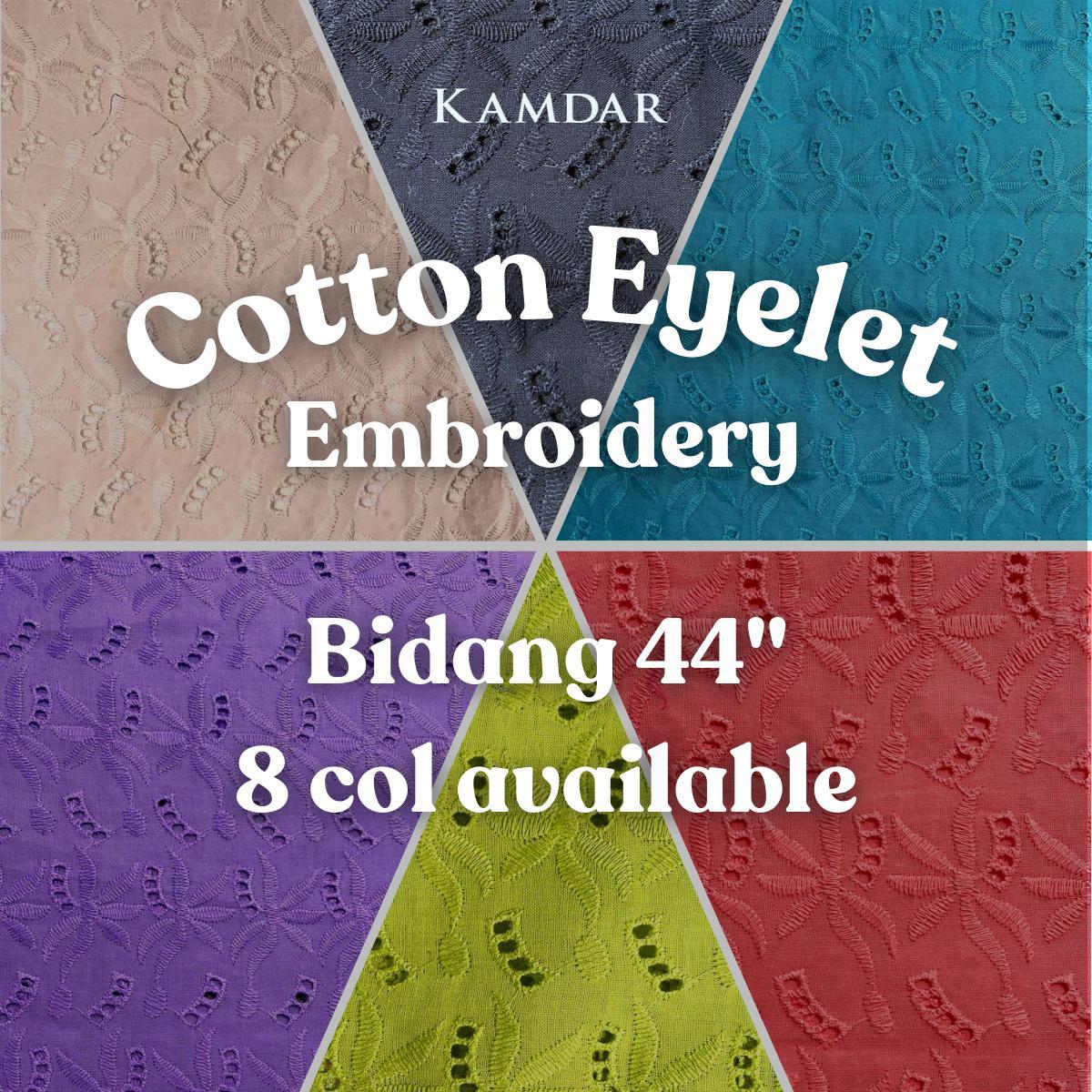 Bright Cut Border Cambric Cotton 44"