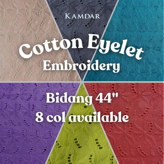 Bright Cut Border Cambric Cotton 44"
