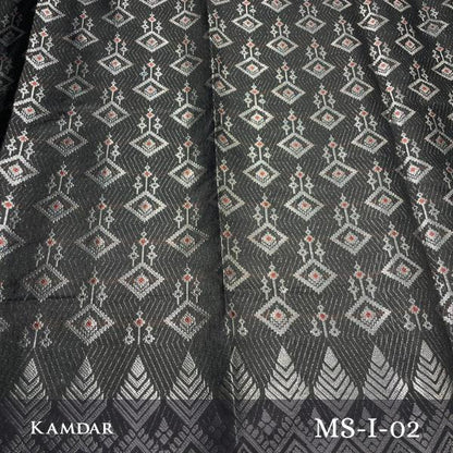 Berlian Perak Metallic Songket 44"
