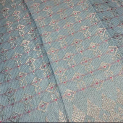 Berlian Perak Metallic Songket 44"