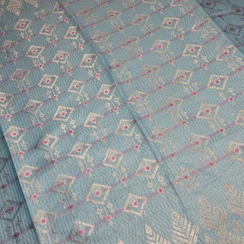 Berlian Perak Metallic Songket 44"