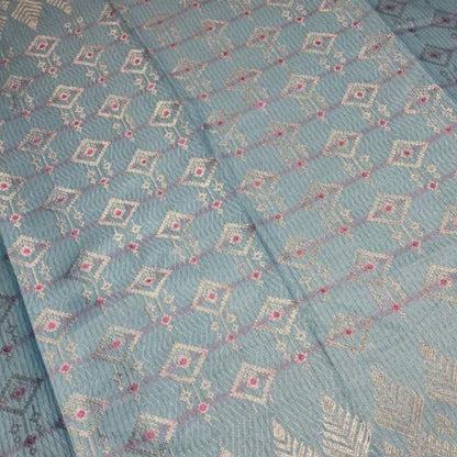 Berlian Perak Metallic Songket 44"